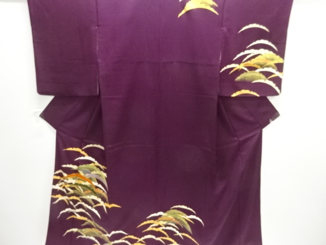 金彩雪芝模様刺繍訪問着